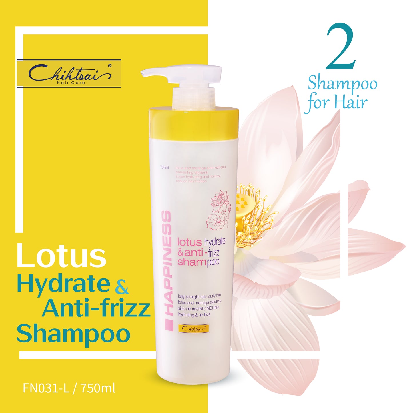 Happiness-Lotus Hydrat & Anti-friz Shampoo
