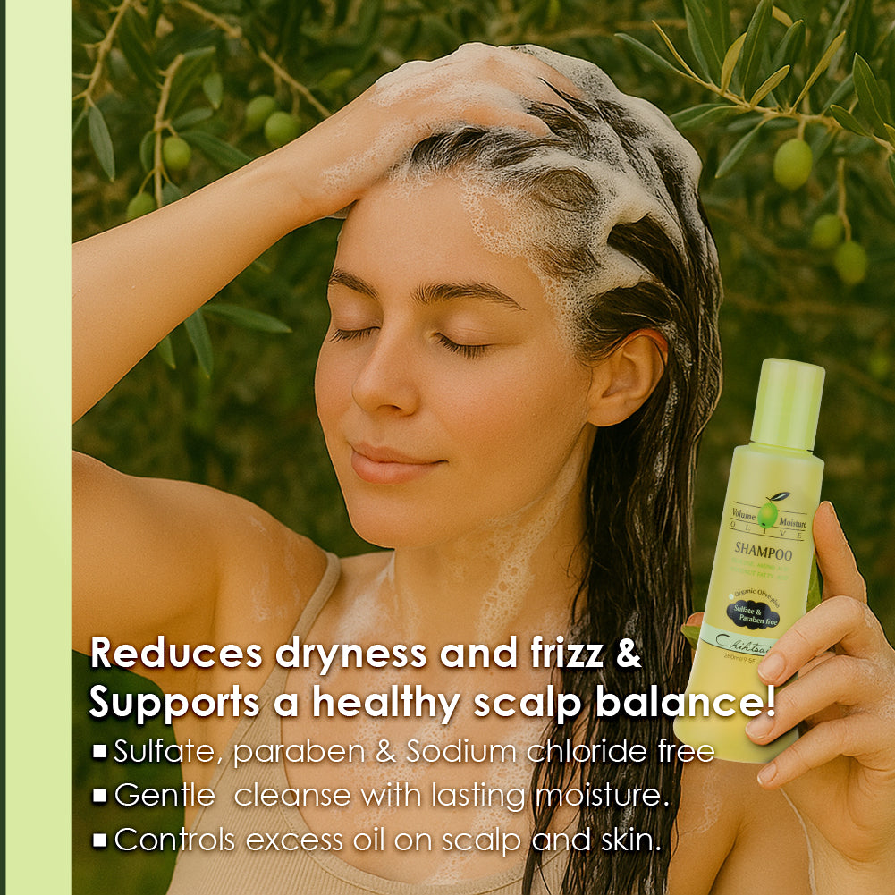 Olive Shampoo (Sulfate free/ Paraben free/ Sodium chloride free)